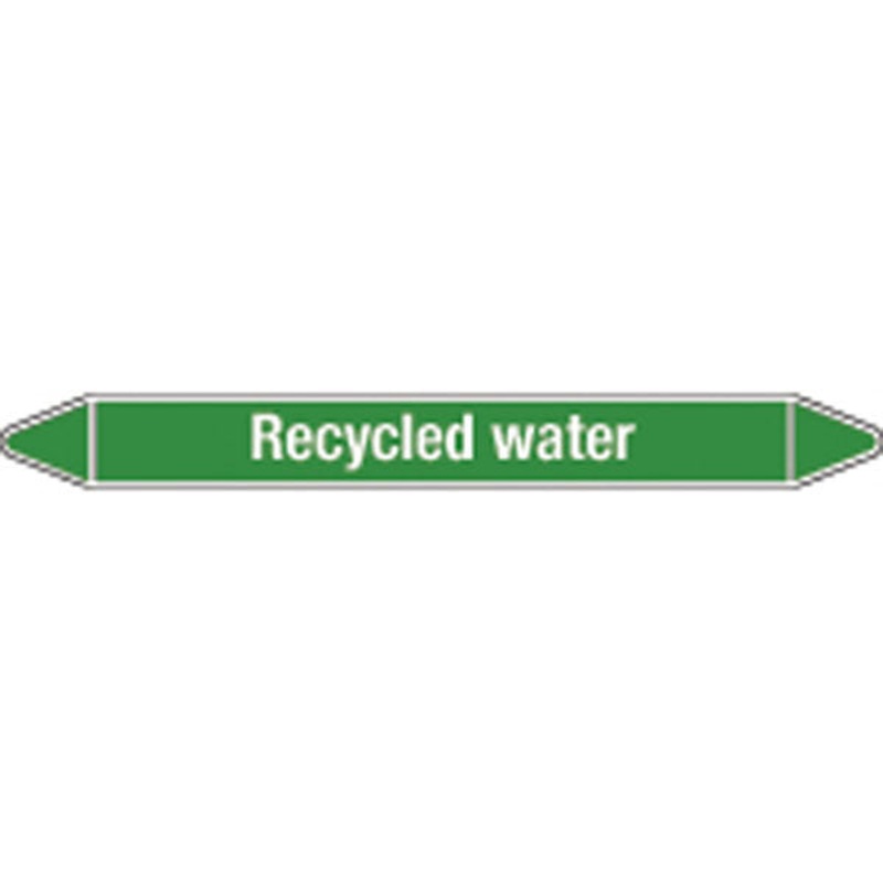 N009331 Brady White on Green Recycled water Clp Pipe Marker On Card