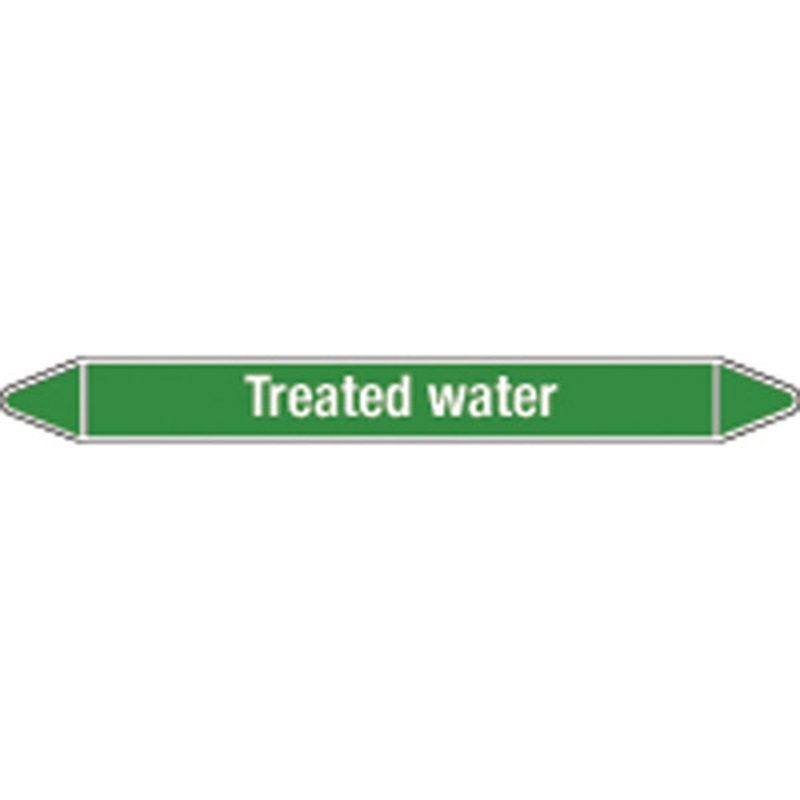 N009386 Brady White on Green Treated water Clp Pipe Marker On Card