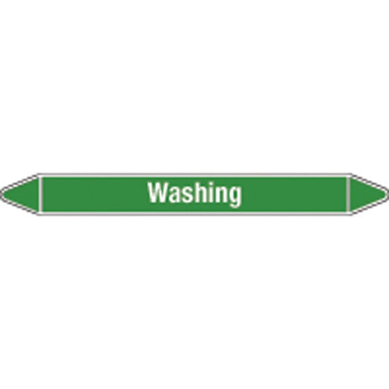 N009413 Brady White on Green Washing Clp Pipe Marker On Card