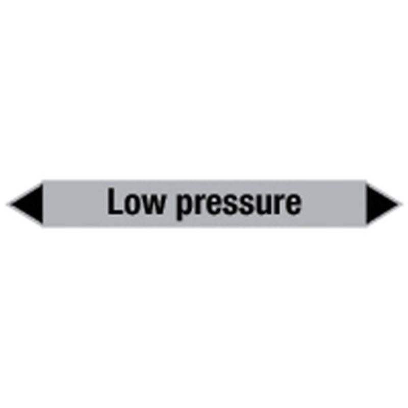 N009430 Brady Black on Grey Low pressure Clp Pipe Marker On Card