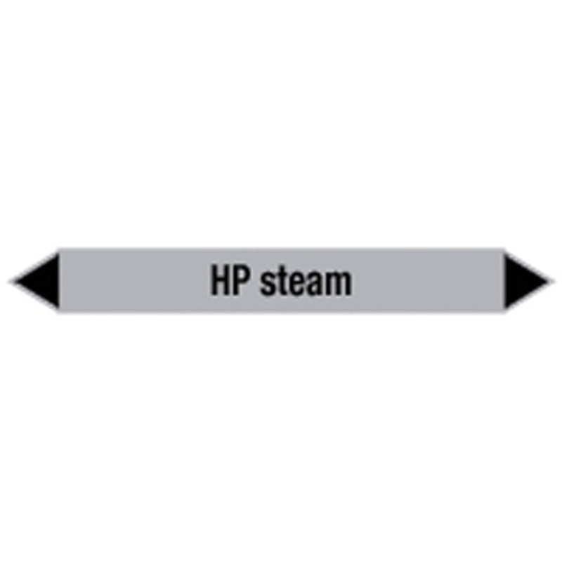 N009519 Brady Black on Grey HP steam Clp Pipe Marker On Card