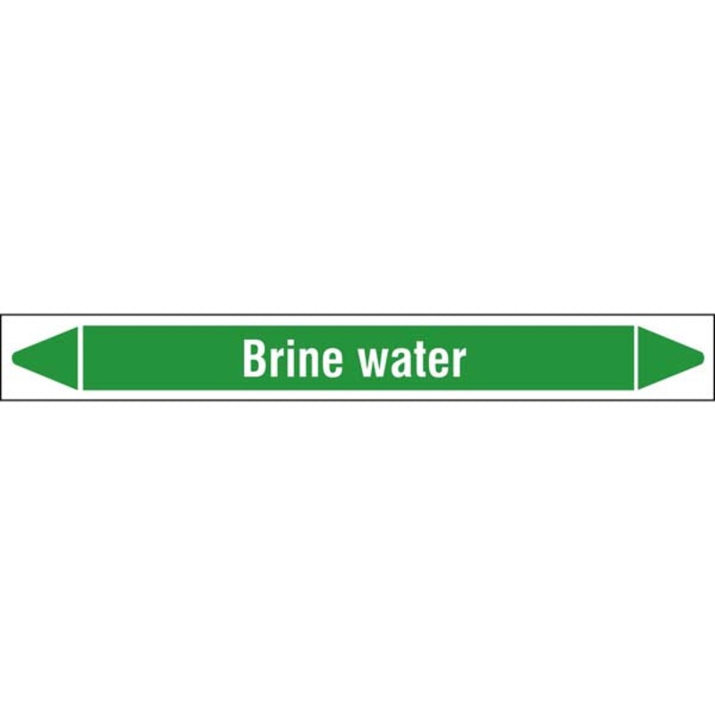 N009360 Brady White on Green Brine water Clp Pipe Marker On Roll