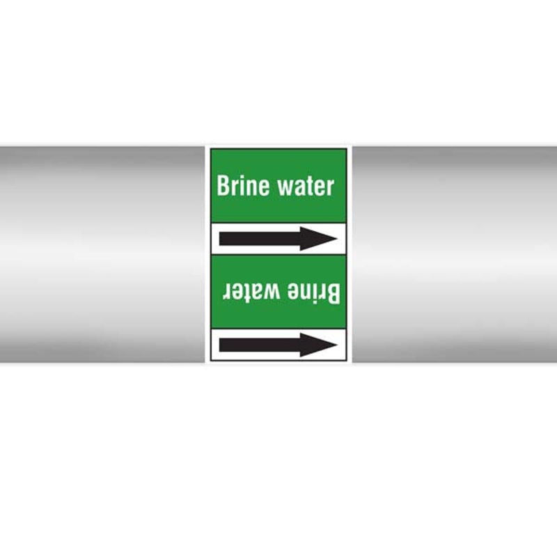 N009364 Brady White on Green Brine water Clp Pipe Marker On Roll