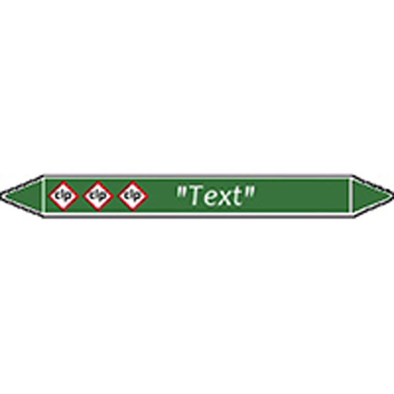 N009382 Brady White on Green Filtered water Clp Pipe Marker On Roll