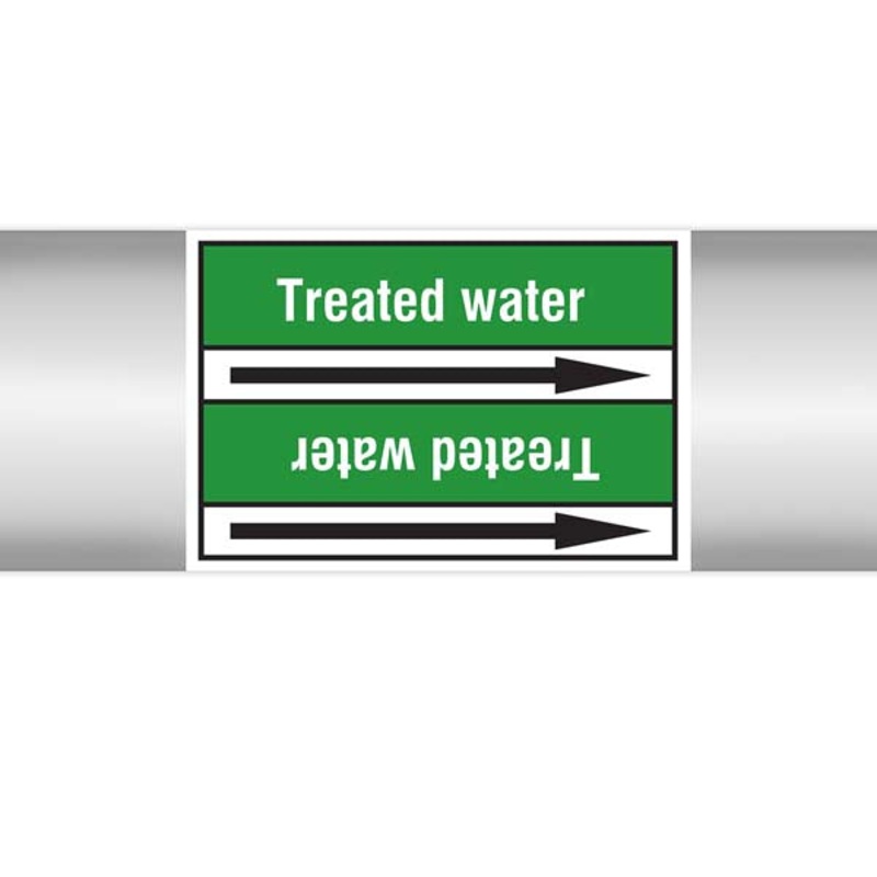 N009390 Brady White on Green Treated water Clp Pipe Marker On Roll