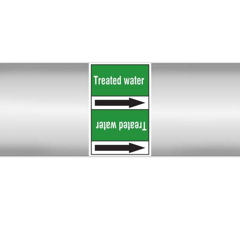 N009391 Brady White on Green Treated water Clp Pipe Marker On Roll