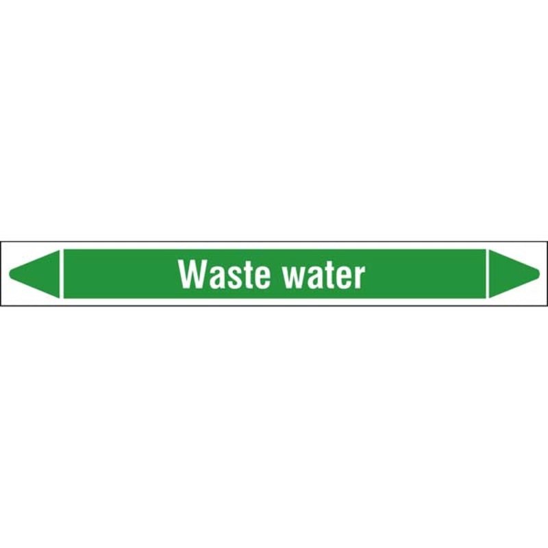 N009397 Brady White on Green Waste water Clp Pipe Marker On Roll