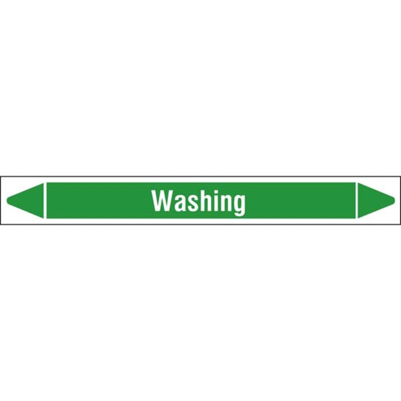 N009415 Brady White on Green Washing Clp Pipe Marker On Roll