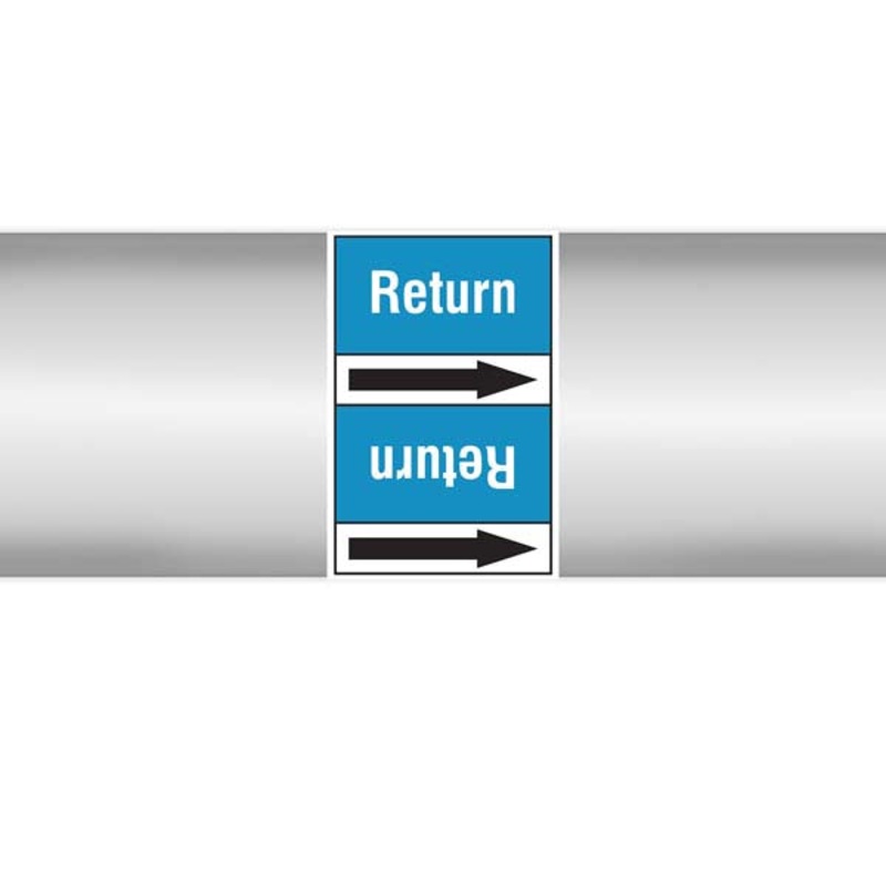 N009427 Brady White on Green Return Clp Pipe Marker On Roll