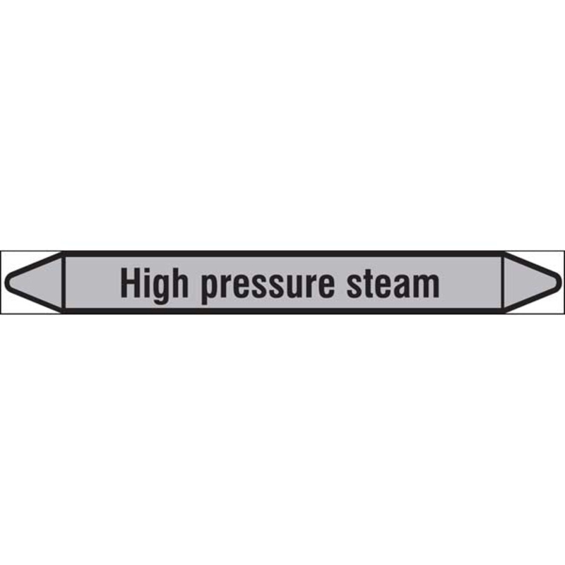 N009514 Brady Black on Grey High pressure steam Clp Pipe Marker On Roll