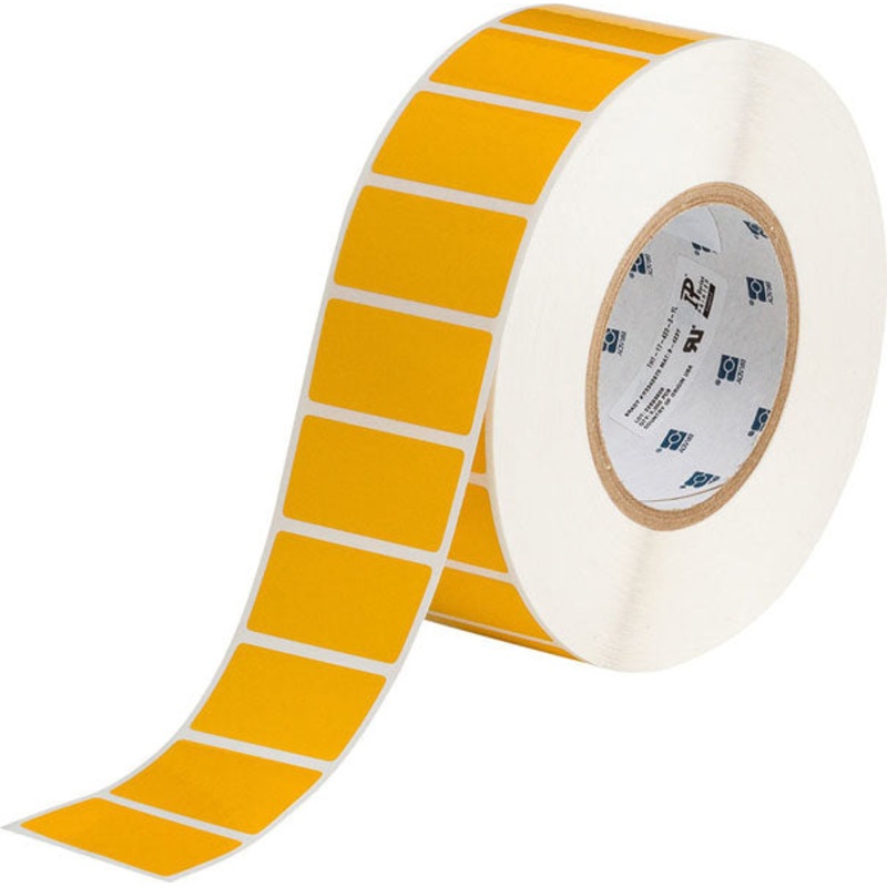THT-17-423-3-YL Brady BradyBondz Polyester Labels Yellow 25.40mm x 50.80mm