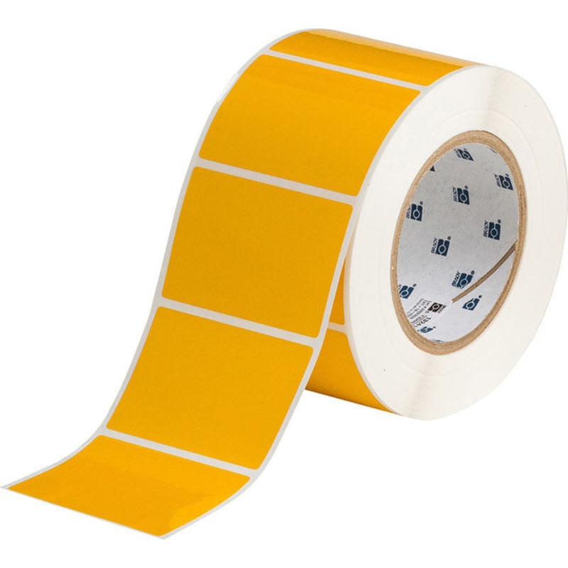 THT-19-423-1-YL Brady BradyBondz Polyester Labels Yellow 50.80mm x 76.20mm