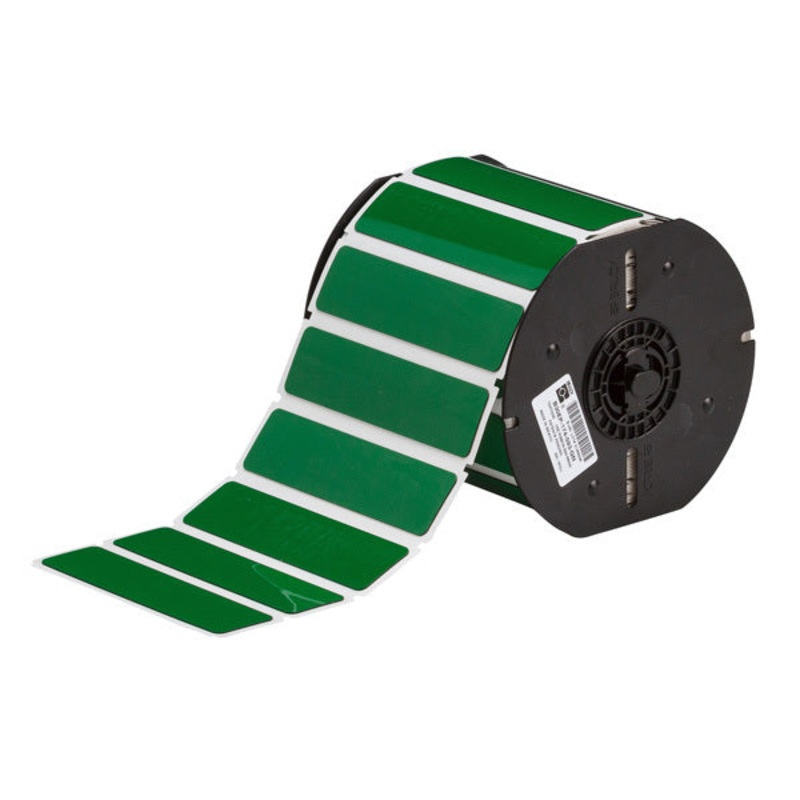 B30EP-174-593-GN – Green Brady BBP33 Raised Profile Labels – Engraved Plate Substitutes – Rectangular Style