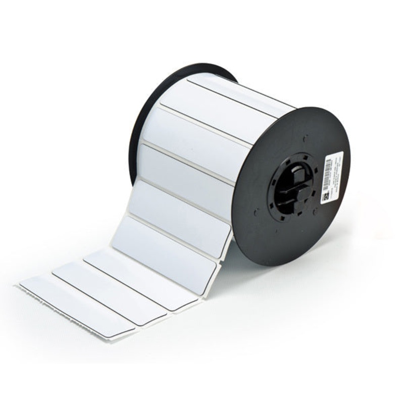 B30EP-174-593-WT – White Brady BBP33 Raised Profile Labels – Engraved Plate Substitutes – Rectangular Style