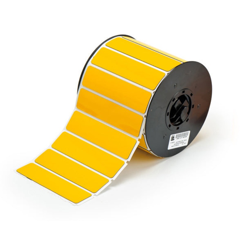 B30EP-174-593-YL – Yellow Brady BBP33 Raised Profile Labels – Engraved Plate Substitutes – Rectangular Style