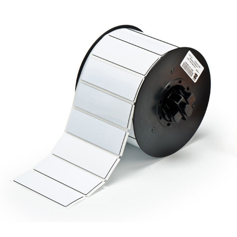 B30EP-176-593-WT – White Brady BBP33 Raised Profile Labels – Engraved Plate Substitutes – Rectangular Style