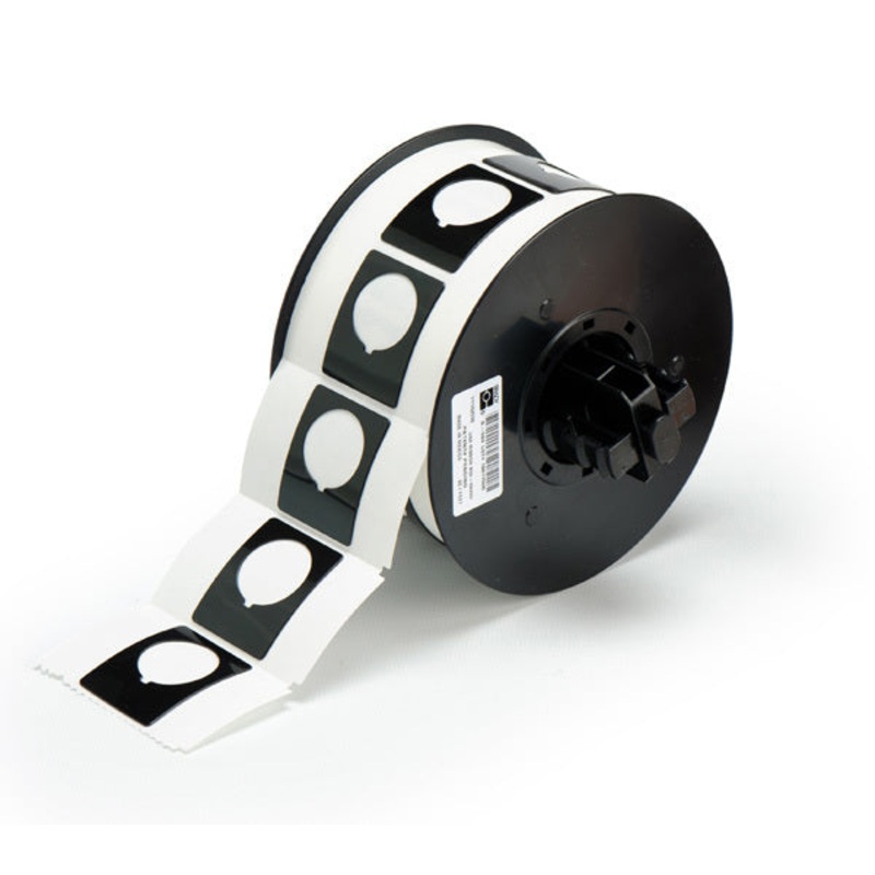 B30EP-167-593-BK – Black Brady BBP33 Raised Profile Labels – Engraved Plate Substitutes – Push Button Style