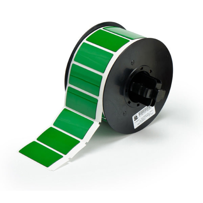 B30EP-173-593-GN – Green Brady BBP33 Raised Profile Labels – Engraved Plate Substitutes – Rectangular Style