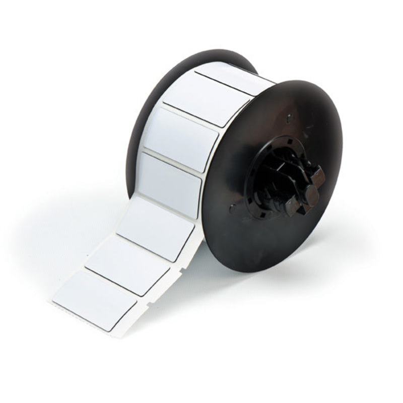B30EP-173-593-WT – White Brady BBP33 Raised Profile Labels – Engraved Plate Substitutes – Rectangular Style