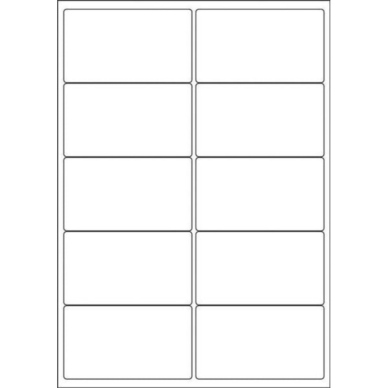 White A4 Labels 10 Per Sheet. 500 Sheets Per Box