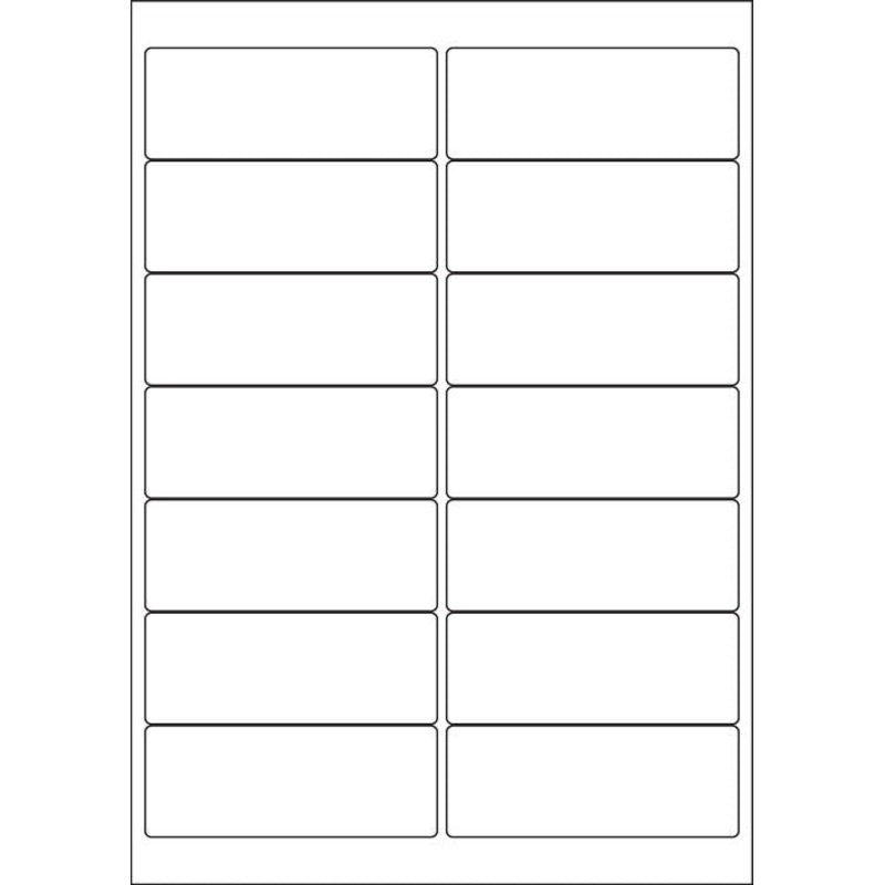 White A4 Labels 14 Per Sheet. 500 Sheets Per Box