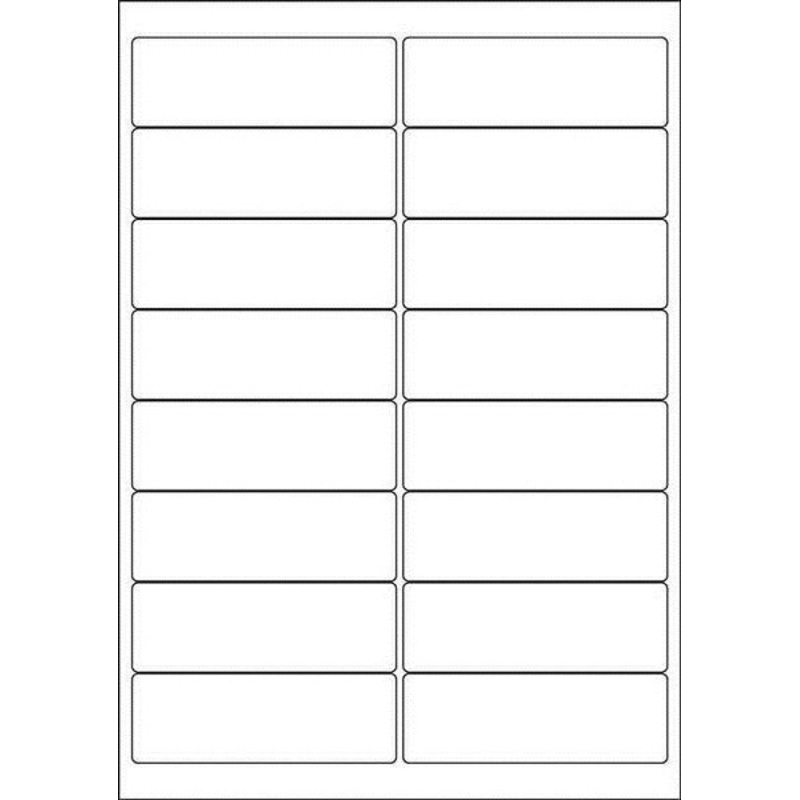 White A4 Labels 16 Per Sheet. 500 Sheets Per Box