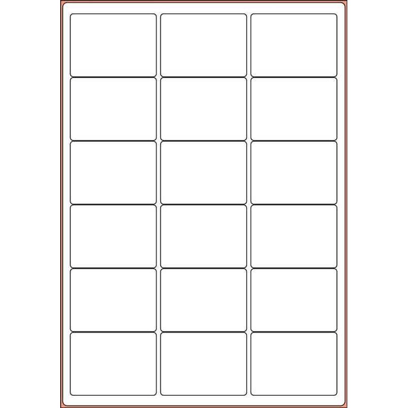 White A4 Labels 18 Per Sheet 500 Sheets Per Box