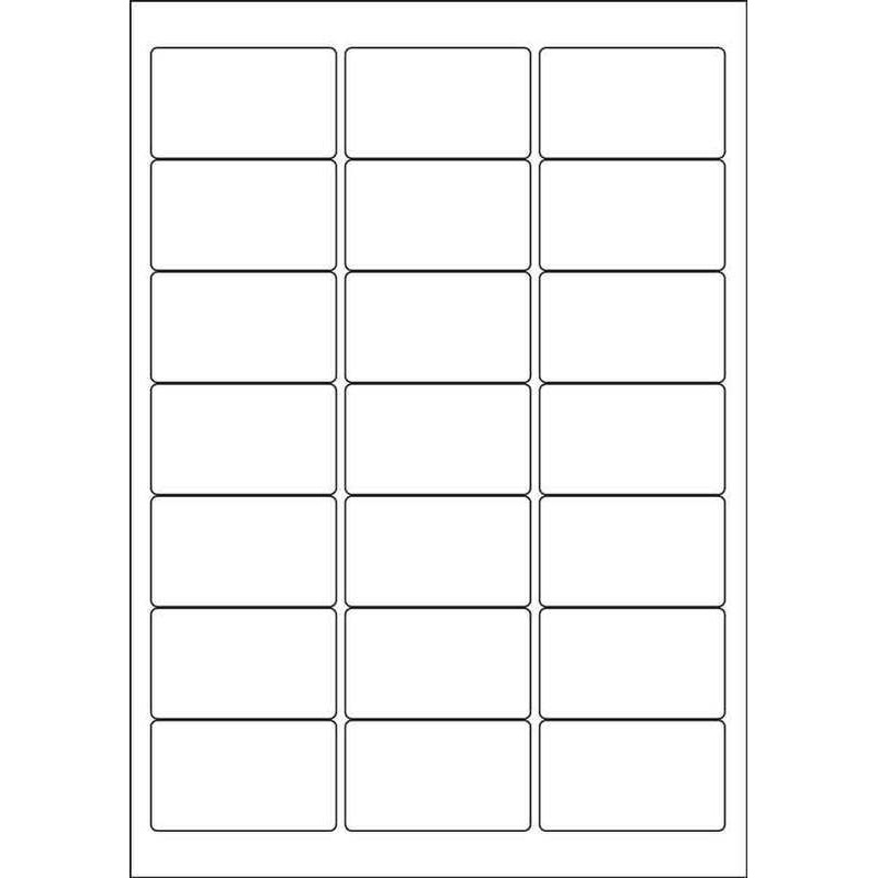 White A4 Labels 21 Per Sheet. 500 Sheets Per Box