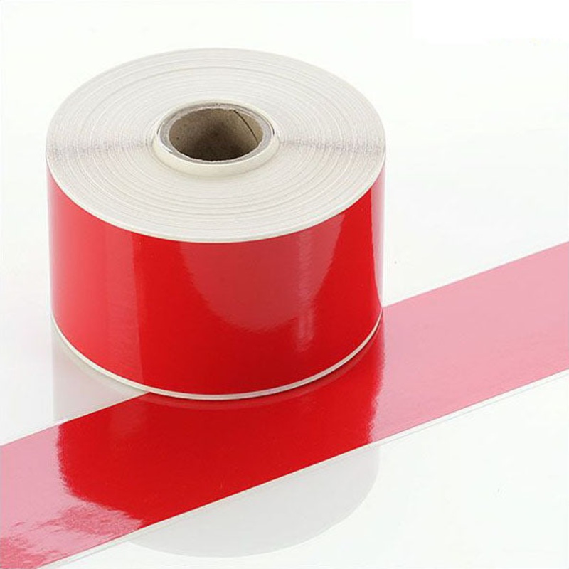 Q-V050RD – Red Continuous Vinyl Rolls – Permanent Adhesive – 50mm wide