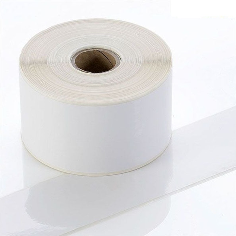 Q-V050WT – White Continuous Vinyl Rolls – Permanent Adhesive – 50mm wide