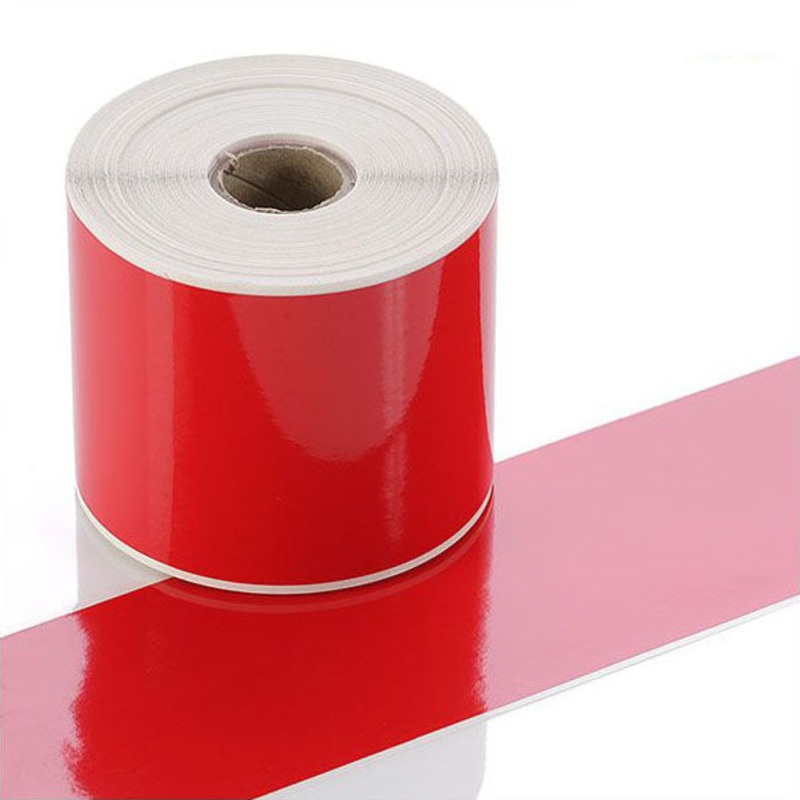 Q-V075RD – Red Continuous Vinyl Rolls – Permanent Adhesive – 75mm wide