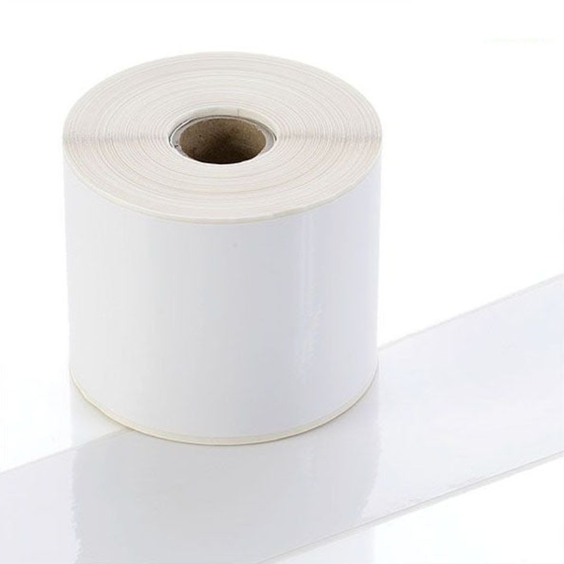 Q-V075WT – White Continuous Vinyl Rolls – Permanent Adhesive – 75mm wide