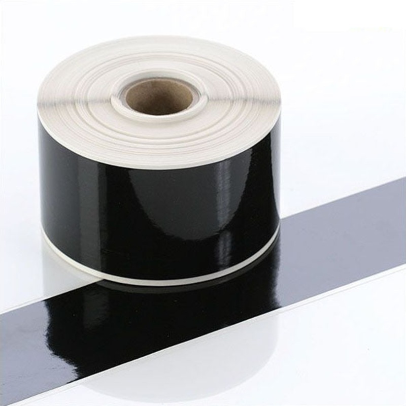 Q-V100BK – Black Continuous Vinyl Rolls – Permanent Adhesive – 100mm wide