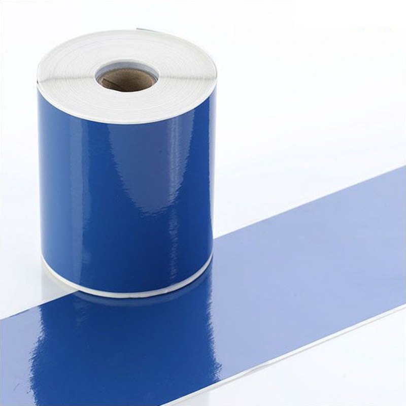 Q-V100BU – Blue Continuous Vinyl Rolls – Permanent Adhesive – 100mm wide