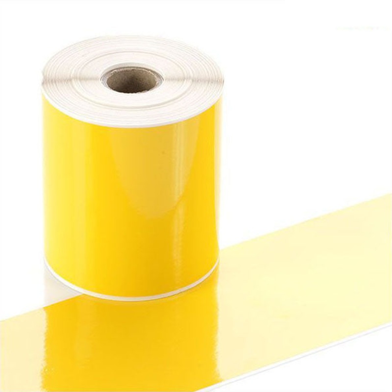 Q-V100YW – Yellow Continuous Vinyl Rolls – Permanent Adhesive – 100mm wide