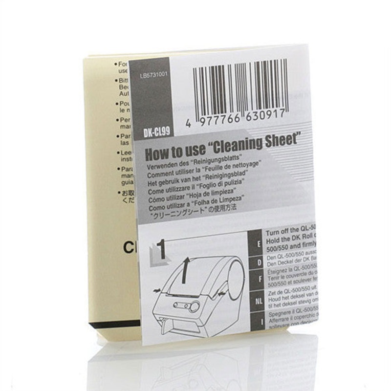QL Printer Head Cleaning Sheets (10 Per Pack)