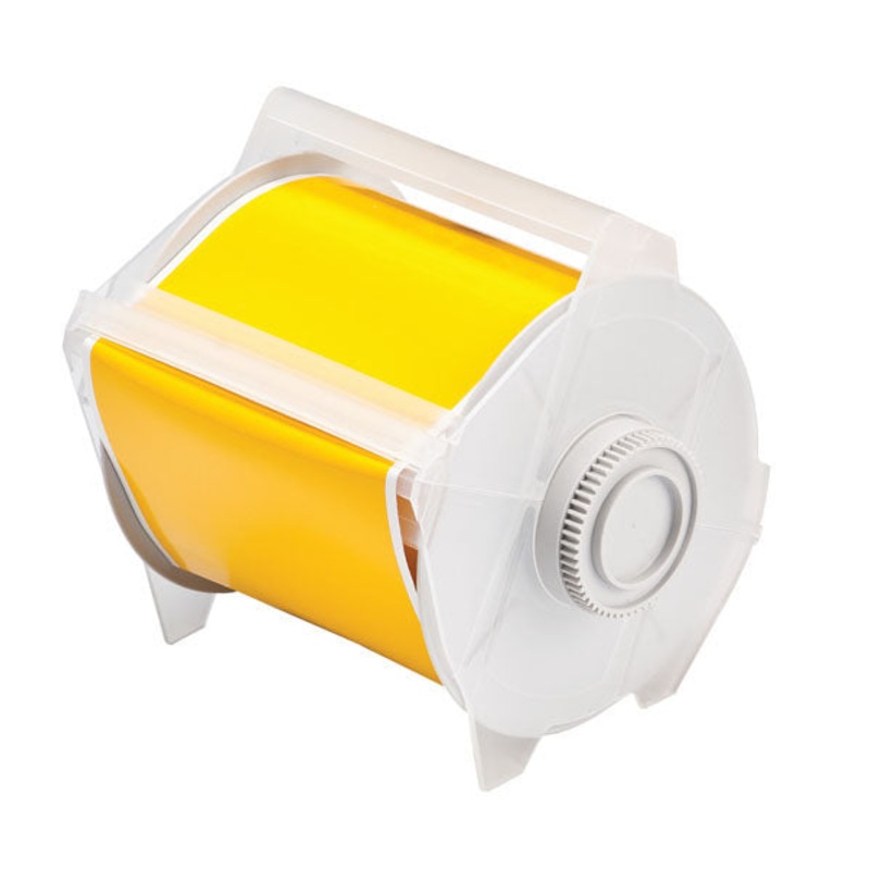 076701 – Globalmark 100mm x 30 metre yellow Repositionable Vinyl Tape