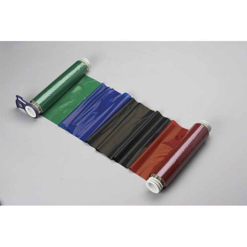 076787 – Globalmark Colour & Cut 200mm x 60 metre Black-Red-Blue-Green ribbon