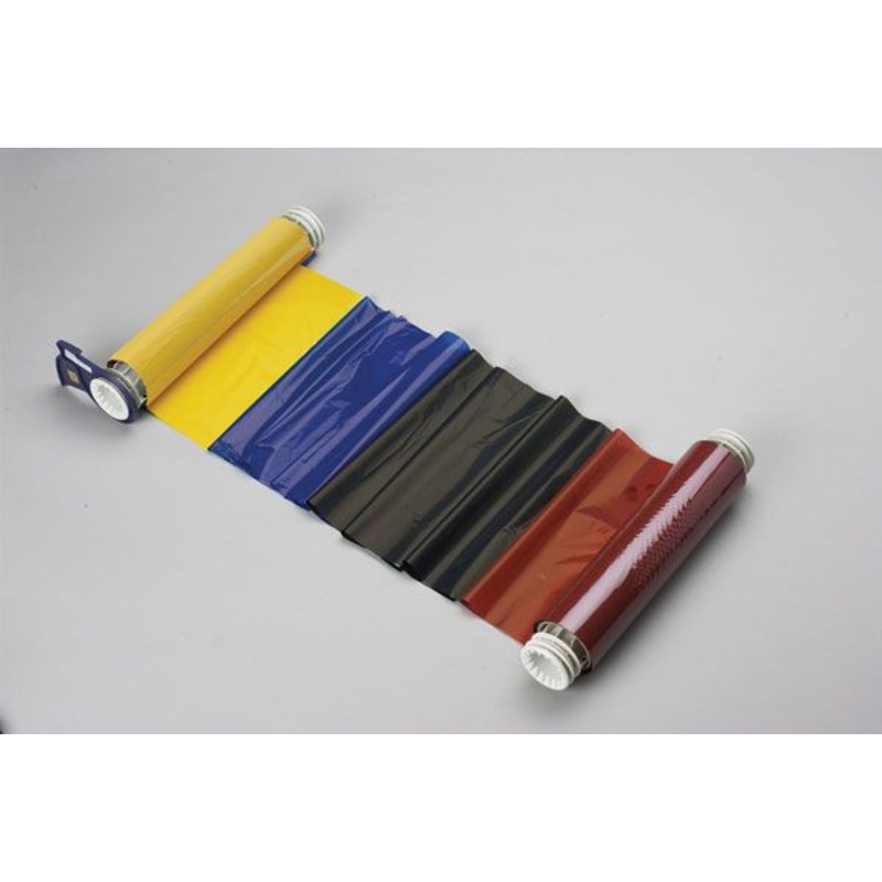 076790 – Globalmark Colour & Cut 400mm x 60 metre Black-Red-Blue-Yellow ribbon