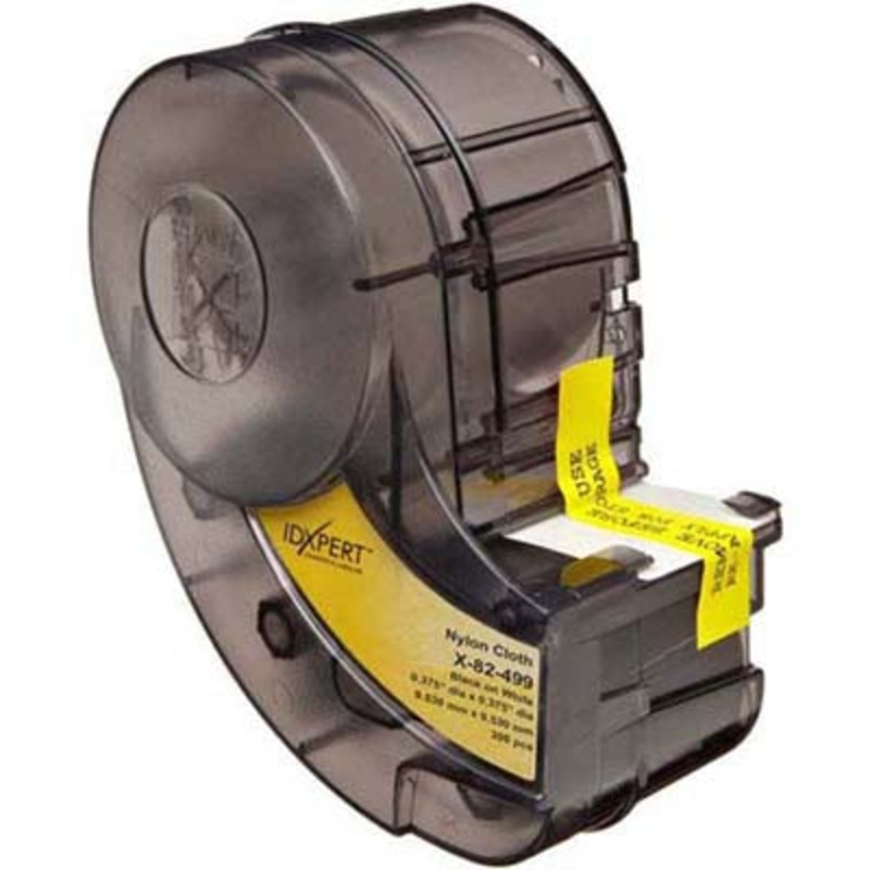 B-499 Nylon Cloth Vial Top Label BK on WT (0.6 – 1.5ml)