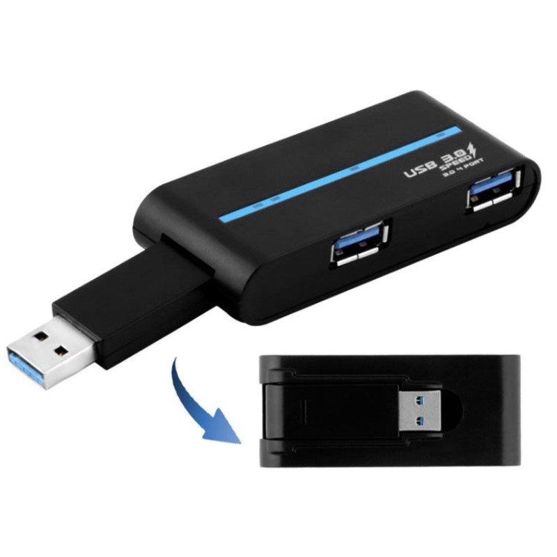 180 Degree Rotating USB 3.0 USB Hub Folding USB 4 Ports Splitter