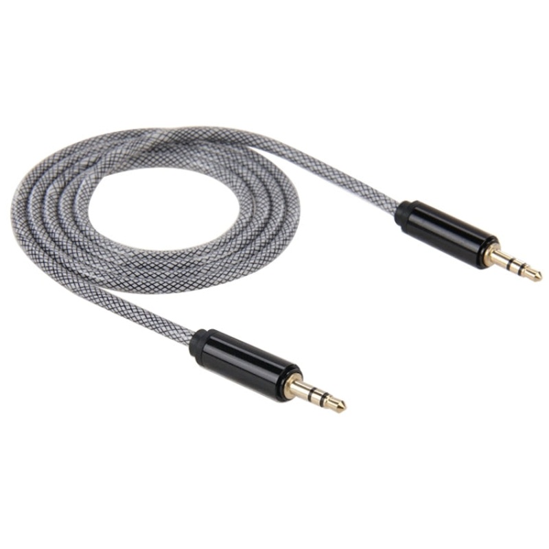 3.5mm Male to Male Plug Jack Stereo Color Mesh Audio AUX Cable for iPhone, iPad, Samsung, MP3, MP4, Sound Card, TV, radio-recorder, etc  Cable Length: about 1m