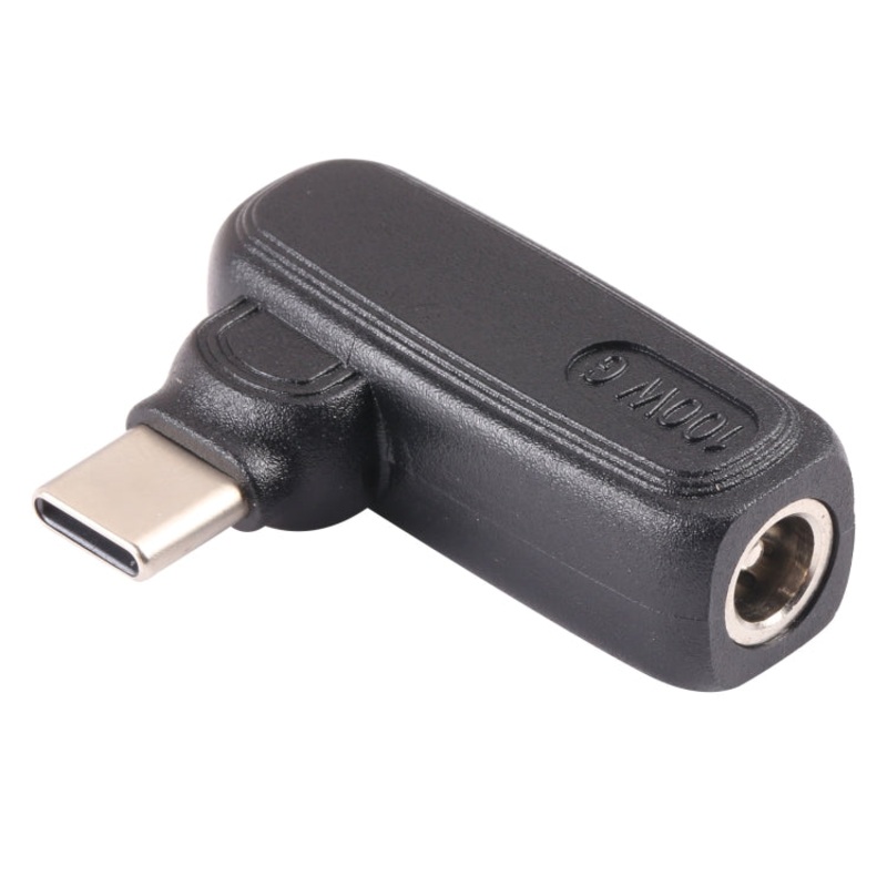 100W 5.5×2.5mm Female to USB-C/Type-C Male Plug Laptop Adapter Connector