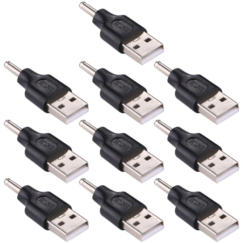 10 PCS 3.5×1.35mm Male to USB Male Adapter Connector