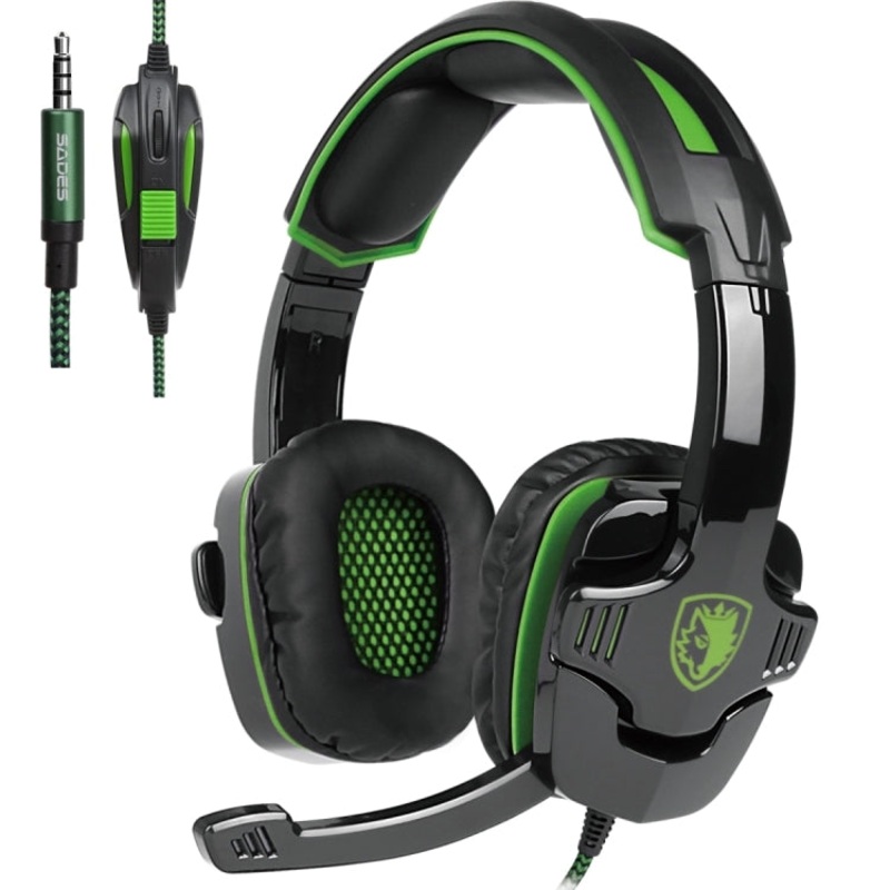 [UAE Warehouse] SADES SA-930 3.5mm Gaming Headset Wired Headphone with Wire Control + Mic for PS4, PC, Laptop, Mobile Phones