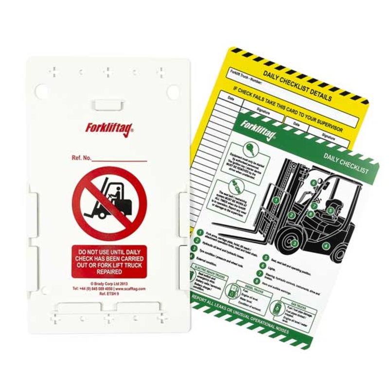 136116 – Brady Scafftag Forkliftag Kit Daily Checklist