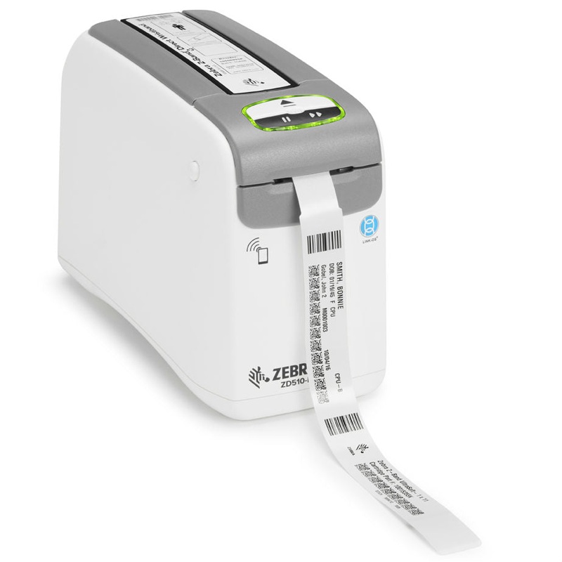 ZD51013-D0BE00FZ – Zebra DT Printer ZD510 Wristband, ZPL II, XML, 300 dpi, IS Cord, USB, Ethernet, BTLE