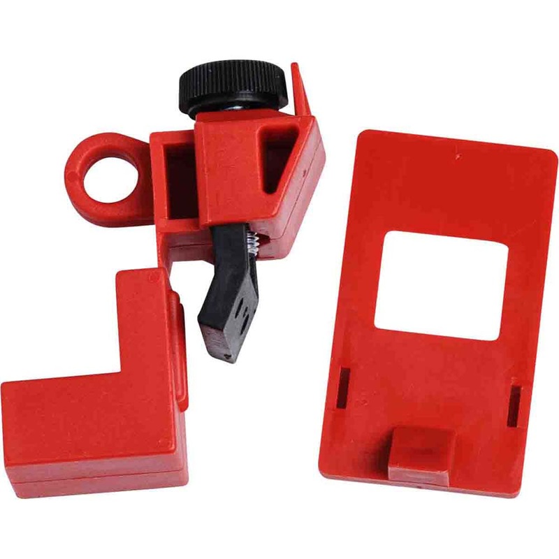 065396 – Brady No Hole Circuit Breaker Lockout – 277 Volt Device 56.00mm x 24.10mm