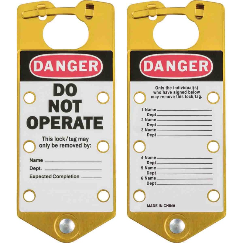 065974 – Brady Labelled Group Lockout Hasps 76.00mm x 180.00mm