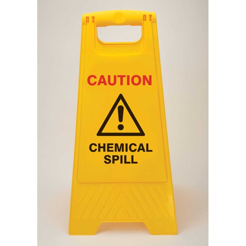 256704 – Heavy Duty Floor Stand – Caution Chemical Spill